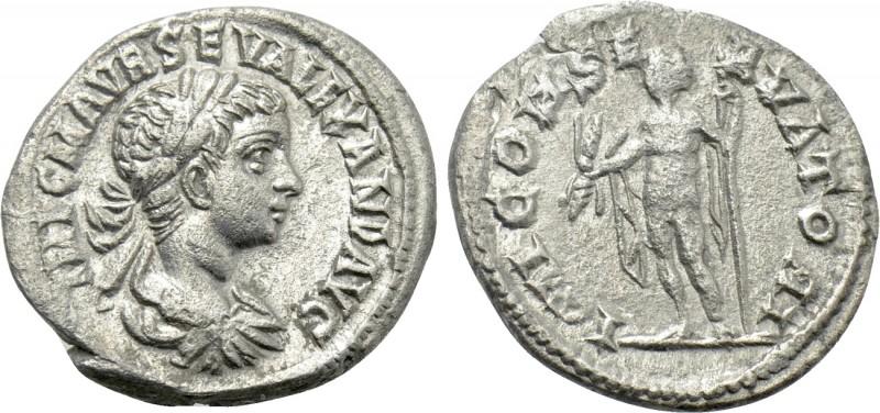 SEVERUS ALEXANDER (222-235). Denarius. Rome. 

Obv: IMP C M AVR SEV ALEXAND AV...