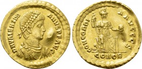 VALENTINIAN II (375-392). GOLD Solidus. Constantinople.