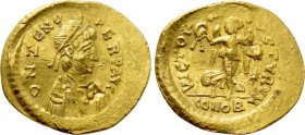 ZENO (Second reign, 476-491). GOLD Tremissis. Constantinople.