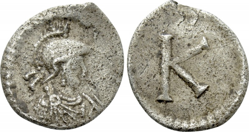 ANONYMOUS. Time of Justinian I (527-565). Half Siliqua. Constantinople. 

Obv:...