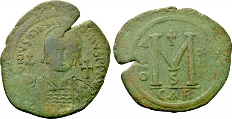JUSTINIAN I (527-565). Follis. Carthage. Dated RY 12 (538/9). 

Obv: D N IVSTI...