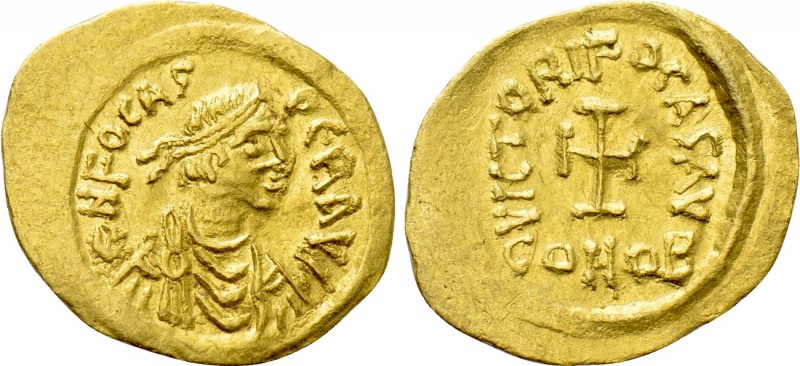 PHOCAS (602-610). GOLD Tremissis. Constantinople. 

Obv: δ N FOCAS PЄR AVG. 
...