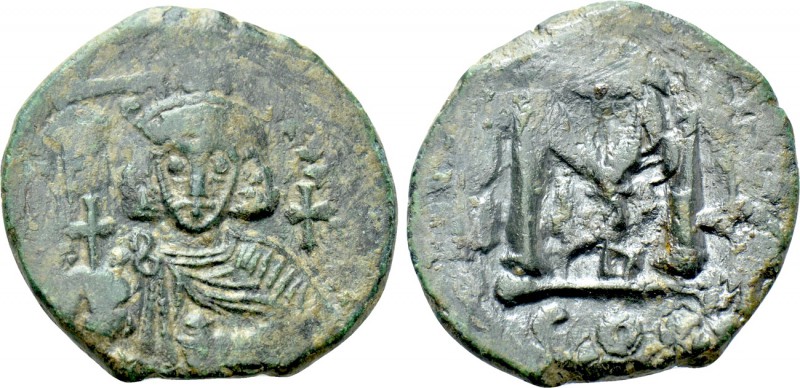 ANASTASIUS II ARTEMIUS (713-715). Follis. Constantinopolis. 

Obv: Crowned bus...