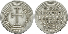 MICHAEL II THE AMORIAN with THEOPHILUS (820-829). Miliaresion. Constantinople.
