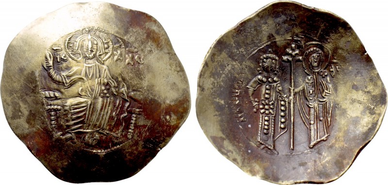 MANUEL I COMNENUS (1143-1180). EL Aspron Trachy. Constantinople. 

Obv: IC - X...