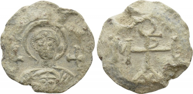 BYZANTINE LEAD SEALS. Uncertain (Circa 7th century). 

Obv: Facing bust of the...