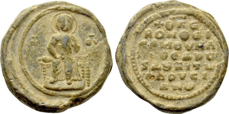 BYZANTINE LEAD SEALS. Samuel Alousianos, proedros and dux (Circa 1070-1080). 
...