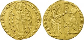 CRUSADERS. Chios. Maona Society (Circa 1347-1533). GOLD Ducat. Imitating Venice issue of Andrea Dandulo. Uncertain mint.