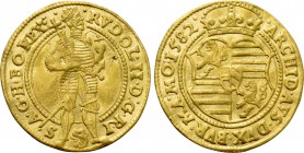 HOLY ROMAN EMPIRE. Rudolf II (1576-1612). GOLD Ducat (1582). Prague.