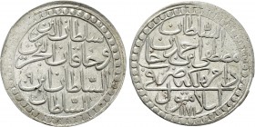 OTTOMAN EMPIRE. Mustafa III (AH 1171-1187 / 1757-1774 AD). Çifte Zolta or Altmışlık. Islambol (Istanbul). Dated AH 1171//9 (1765 AD).