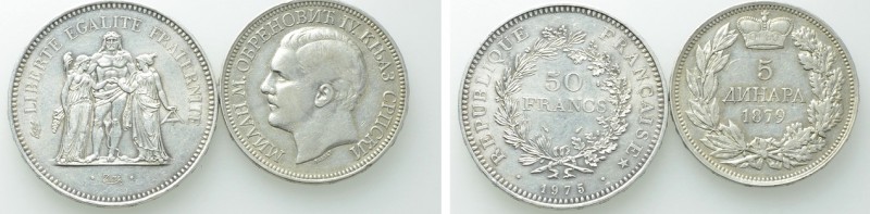 2 Coins of France and Serbia. 

Obv: .
Rev: .

. 

Condition: See picture...