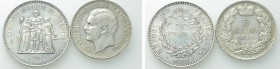 2 Coins of France and Serbia.