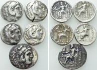 5 Tetradrachms of Alexander the Great.