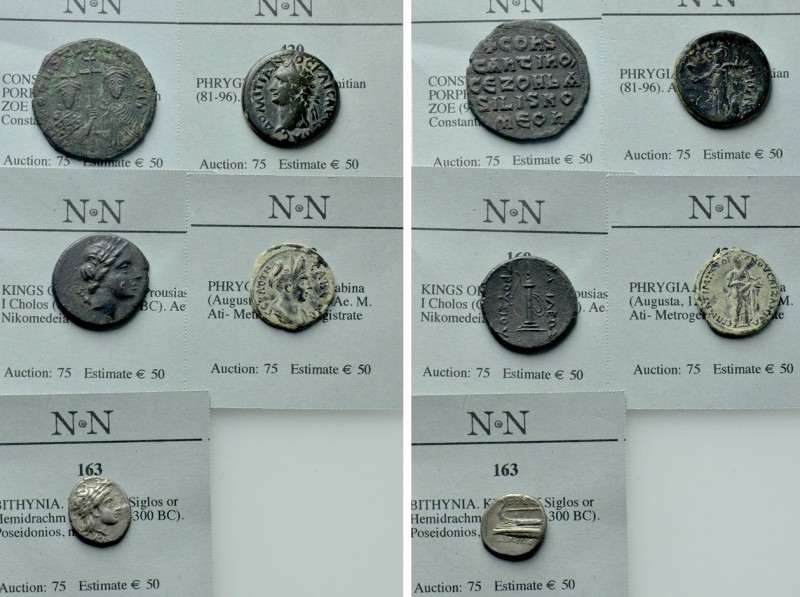5 Ancient Coins. 

Obv: .
Rev: .

. 

Condition: See picture .

Weight:...
