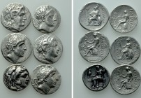 6 Greek Tetradrachms.