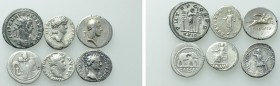 6 Roman Coins; Inluding Caesar, Tiberius and Nero.