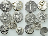 7 Greek Silver Coins.