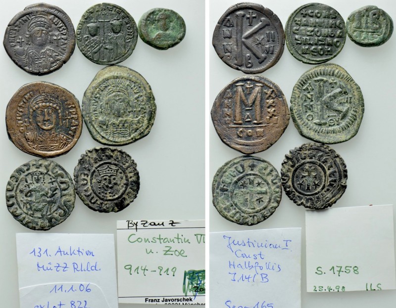 7 Coins of Byzanz and Armenia. 

Obv: .
Rev: .

. 

Condition: See pictur...