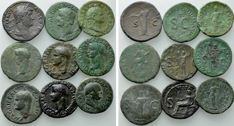 9 Roman Coins. 

Obv: .
Rev: .

. 

Condition: See picture.

Weight: g....