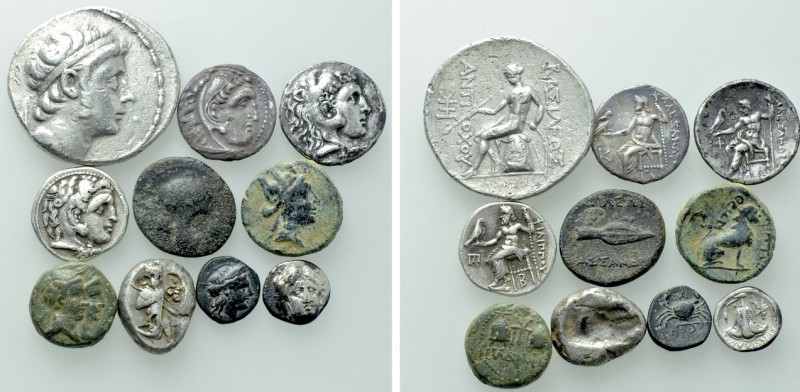10 Greek Coins. 

Obv: .
Rev: .

. 

Condition: See picture.

Weight: g...