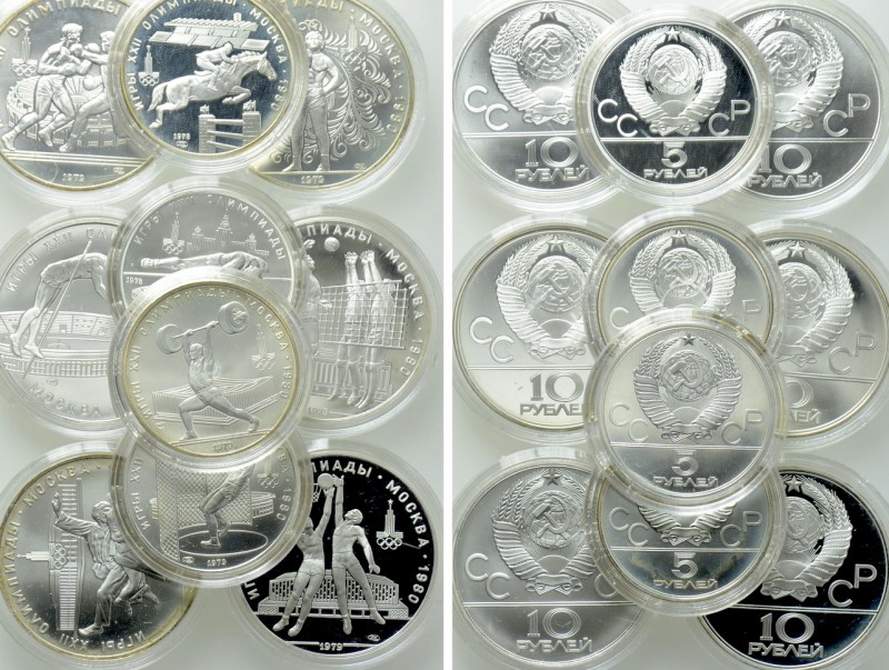 10 Coins of the USSR; Moscow Olympiad (240 gr. Silver). 

Obv: .
Rev: .

. ...
