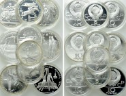 10 Coins of the USSR; Moscow Olympiad (240 gr. Silver).