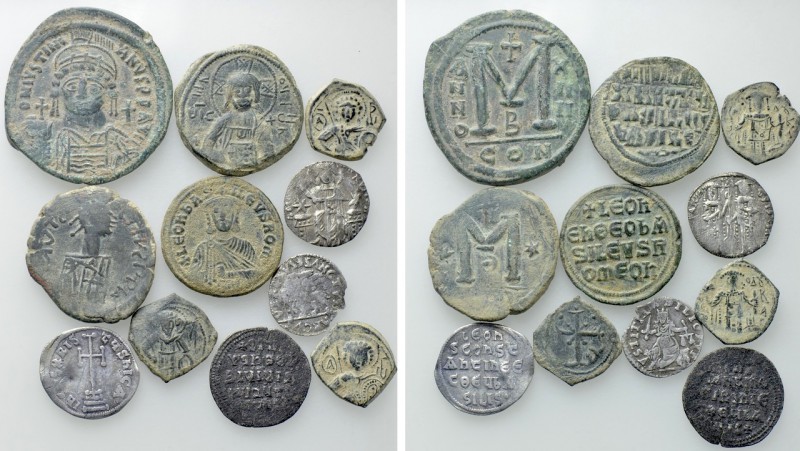 11 Byzantine and Medieval Coins. 

Obv: .
Rev: .

. 

Condition: See pict...