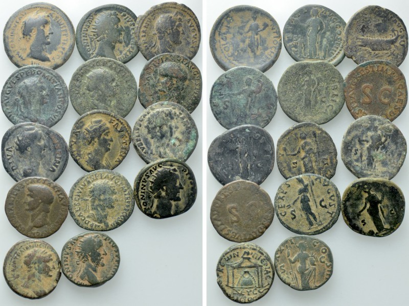 14 Roman Asses and Dupondii. 

Obv: .
Rev: .

. 

Condition: See picture....
