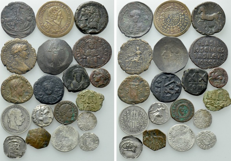 19 Coins; Greeks to Modern. 

Obv: .
Rev: .

. 

Condition: See picture....