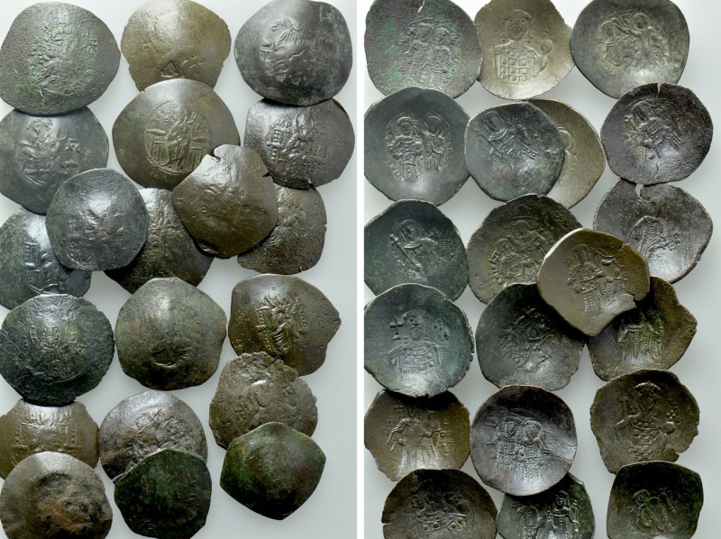 Circa 20 Byzantine Coins. 

Obv: .
Rev: .

. 

Condition: See picture.
...