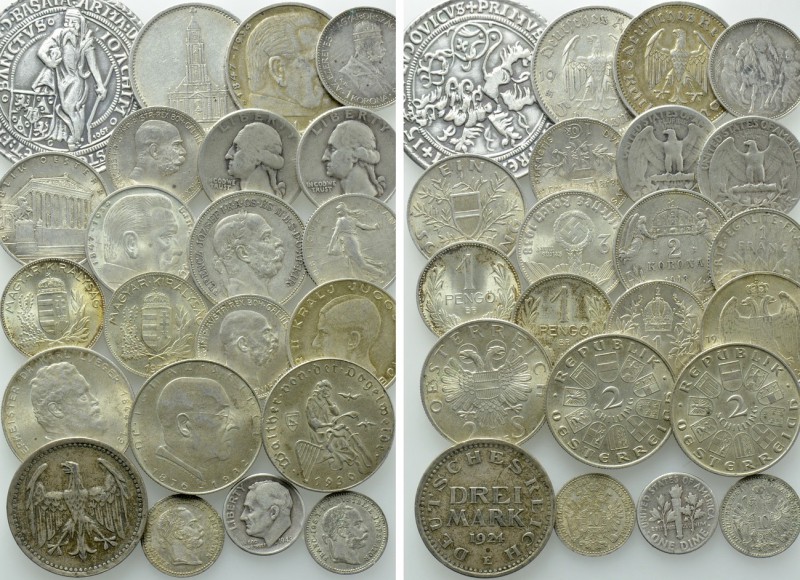 22 Silver Coins. 

Obv: .
Rev: .

. 

Condition: See picture.

Weight: ...
