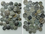Circa 42 Greek Coins.
