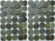 Circa 42 Late Roman Coins; Mostly URBS ROMA.
