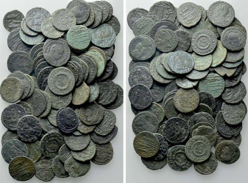 Circa 94 Late Roman Coins. 

Obv: .
Rev: .

. 

Condition: See picture.
...