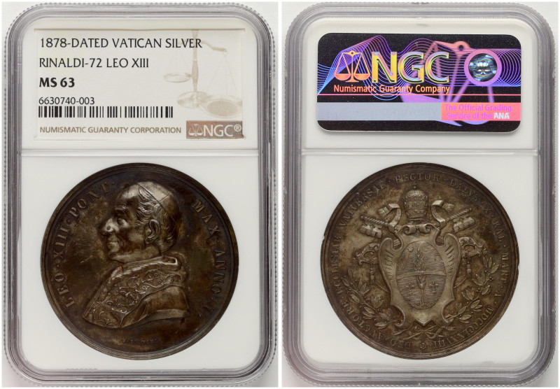 Italy, Vatican. Leo XIII(1878-1903). Medal 1878 Ratification of the Thomistic do...