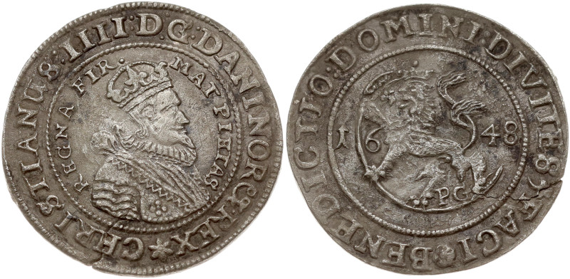 Norway. Christian IV (1588-1648). 1/4 Speciedaler 1648 PG. Silver 6.45 g. KM 10a...