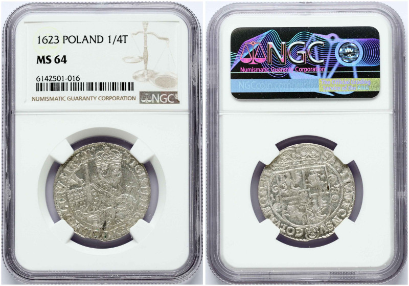 Poland. Zygmunt III Waza (1587-1632). Ort 1623 PRV:M+ Bydgoszcz. Silver. Kop. 12...