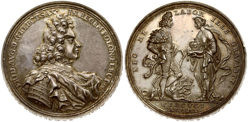 Poland. Friedriech Augustus I 1694-1733 (August the Strong). Medal coronation of...