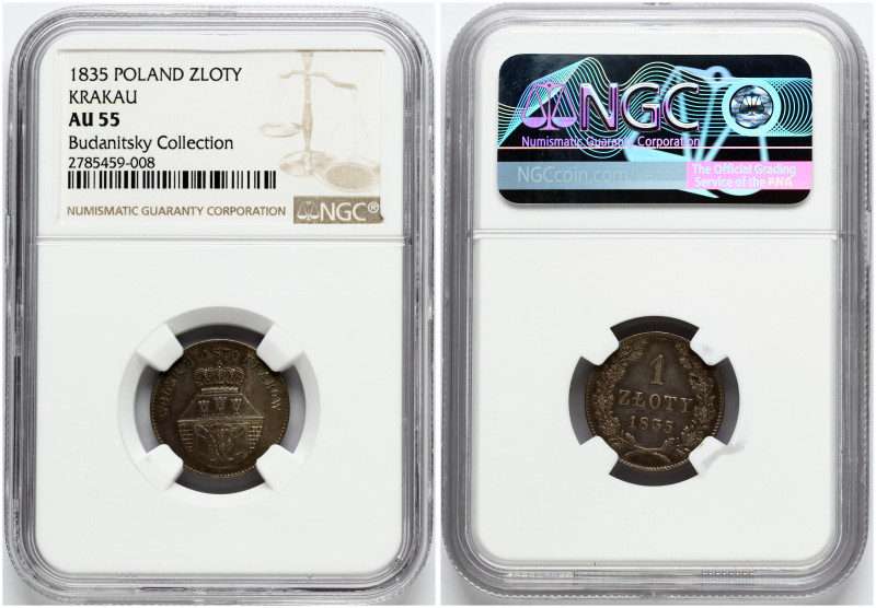 Poland. Nicholas I (1825-1855). Zloty 1835 'Free city of Krakow', Silver. Bitkin...