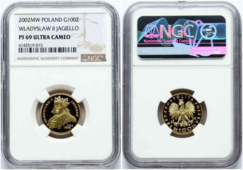 Poland 100 ZLotych 2002 MW Wladyslaw II Jagiello (1386-1434). Mintage 2 200 pcs....