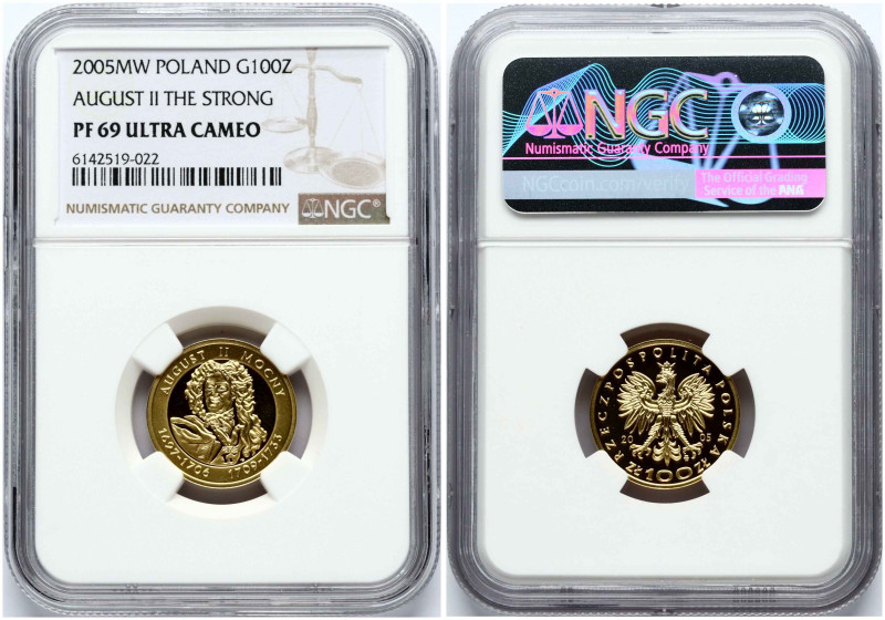 Poland 100 ZLotych 2005 MW August II the Strong (1697-1706, 1709-1733). Mintage ...