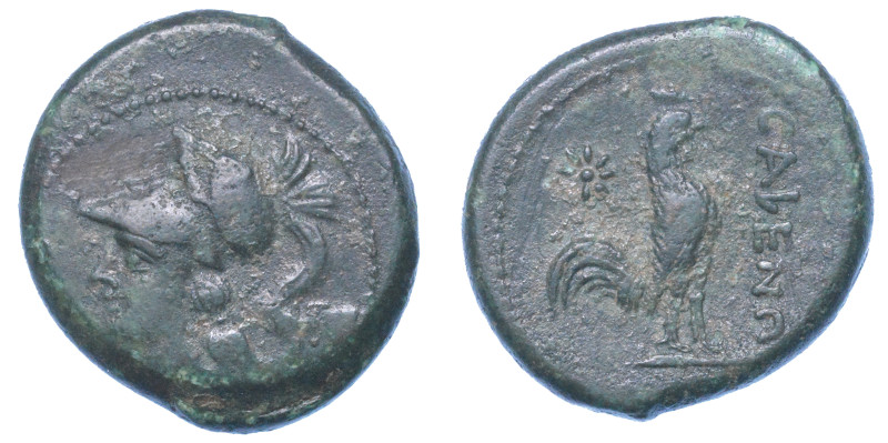 CAMPANIA - CALES.

Bronzo, 265-240 a.C.

Testa di Atena a s. con elmo corinz...