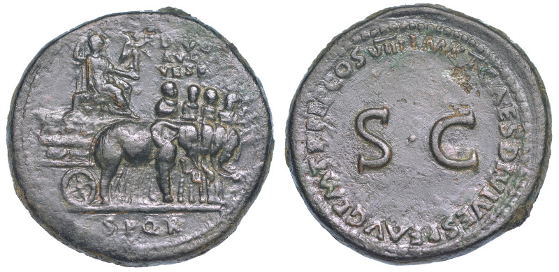 VESPASIANO, 69-79.

Sesterzio, anni 80-81 (Divo Vespasiano).

Vespasiano div...