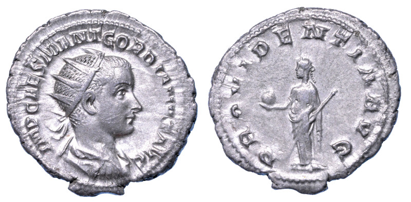 GORDIANO III, 238-244.

Antoniniano, anno 239. Roma.

Busto radiato, drappeg...