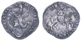 CARMAGNOLA. MICHELE ANTONIO DI SALUZZO, 1504-1528. Cornuto.
