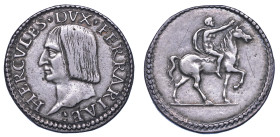 FERRARA. ERCOLE I D'ESTE, 1471-1505. Testone (o Quarto).