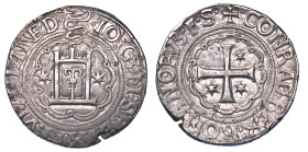 GENOVA. GIAN GALEAZZO MARIA SFORZA, 1488-1494. Testone da 20 soldi o lira.