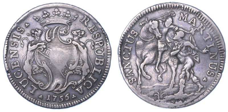 LUCCA. REPUBBLICA, 1369-1799.

Scudo 1756.

Stemma della Repubblica coronato...