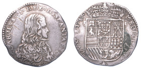 MILANO. CARLO II D'ASBURGO, 1665-1700. Mezzo Filippo 1676.