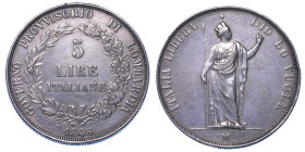 MILANO. GOVERNO PROVVISORIO DI LOMBARDIA, 1848. 5 Lire 1848.